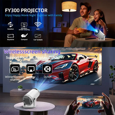 Portable Projector 4K Android 11 Dual Wifi6 290ANSI Allwinner H713 BT5.0 1080P 1280*720P Home Theatre Outdoor Cinema Projetors