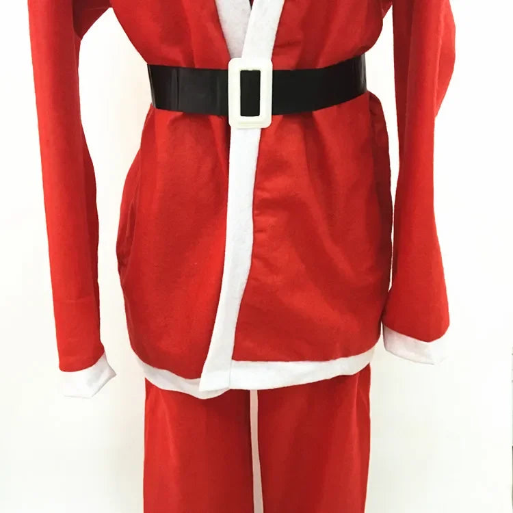 Christmas Men's Costume Love Live Cosplay 5pcs/set Santa Claus Dressing Up Clothes Christmas Christmas Apparel Cosplay Costumes