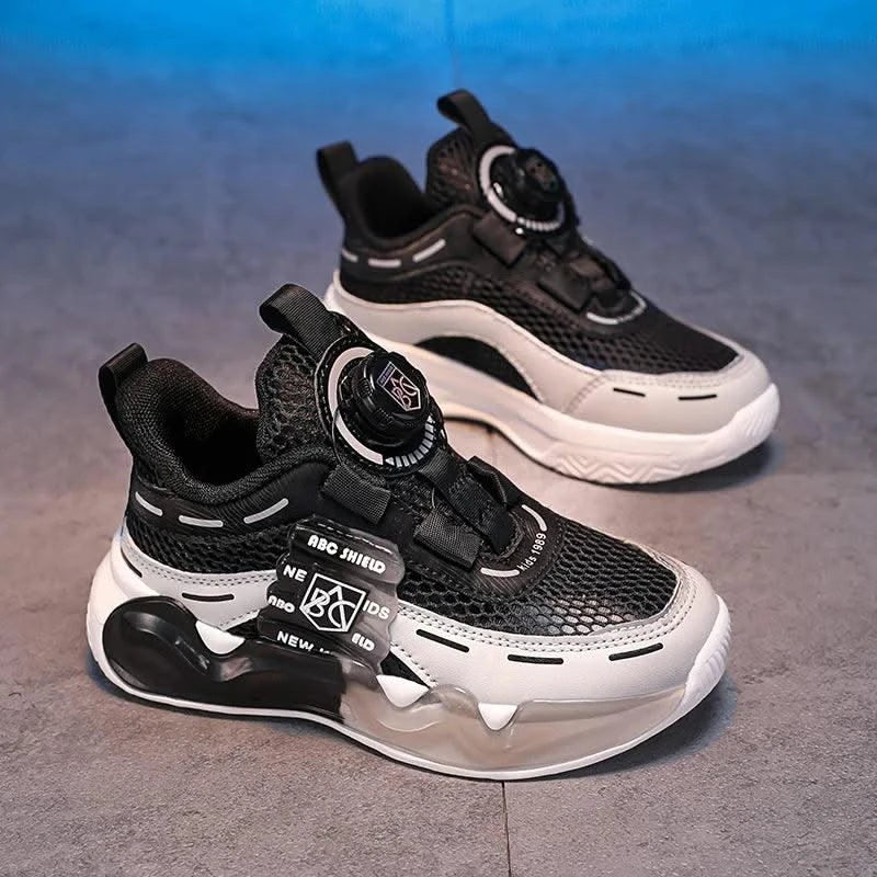 Children's school sports shoes breathable mat mesh casual anti slip easy to wear, suitable for boys and girls aged 5-10 years ol