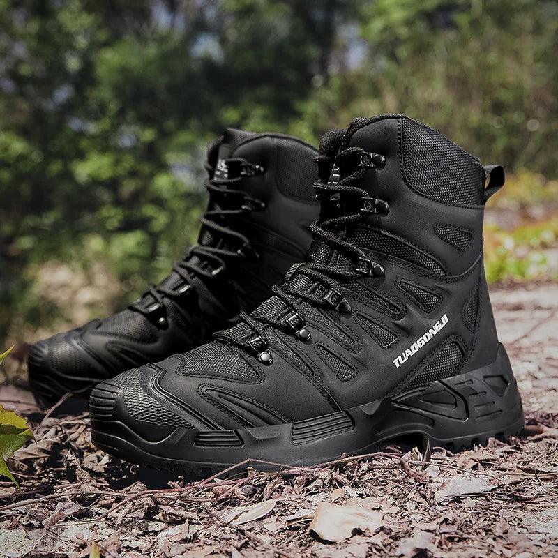 Men's Outdoor Hiking Tactical Boots Ankle Desert Boots Sports Climbing Shoes Military Work Waterproof Work Safety Hunting Shoes