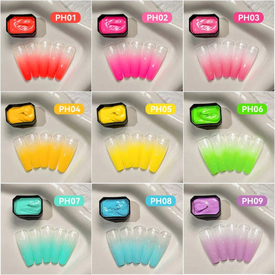 UR SUGAR 4 In 1 Pat Painting Gel Nail Polish Set 9 Colors Semi Permanent Soak Off UV LED Nails With Sponge Gradient For Nail DIY