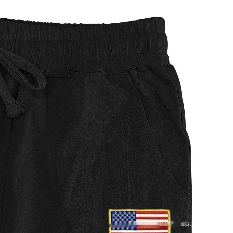 Men's Linen Wide-leg Pants for All Seasons Hip-hop Street Fashion Casual Pants Loose and Versatile Breathable Trousers for Men