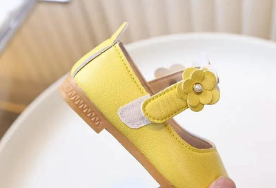 Spring Autumn Little Girls Ballet Shoes Sweet Chic Kids Fashion Princess Leather Shoes Causal Versatile Children's Flats Soft