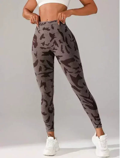 Women V-waist Printed Seamless Leggings