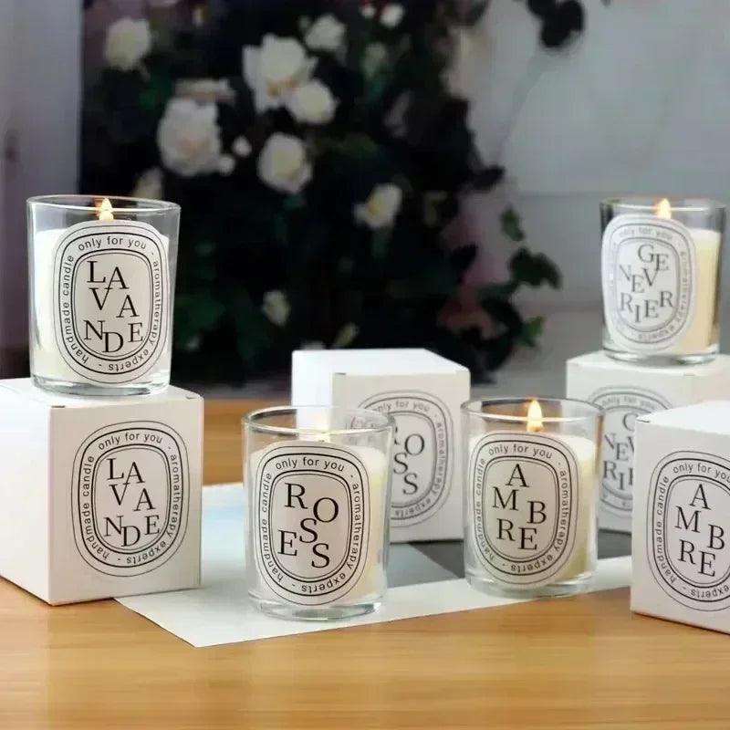 Transparent low flame candle romantic incense high beauty holiday guest gift premium