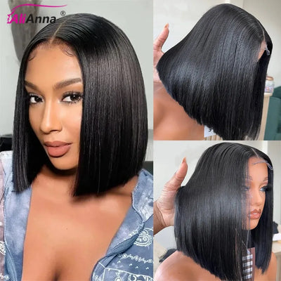 Bob Wig Human Hair 13x6 Lace Front Human Hair Wig Short Human Hair Wigs 100% Brazilian Short Straight Human Hair Wigs Preplucked