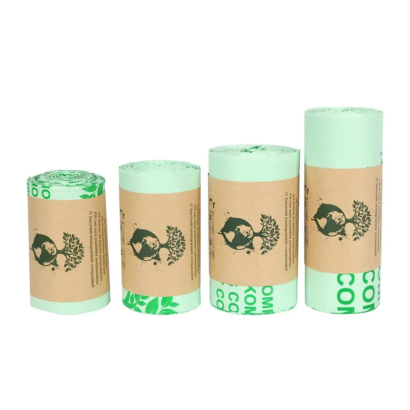 50PCS Biodegradable Pet Poop Bags 8L 10L Compostable Trash Liners for Kitchen Household Dog Cat Waste Eco-Friendly Garbage Bags