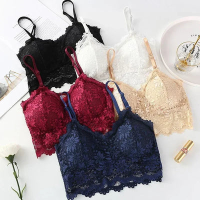 Women's Lace Bra Wireless Push