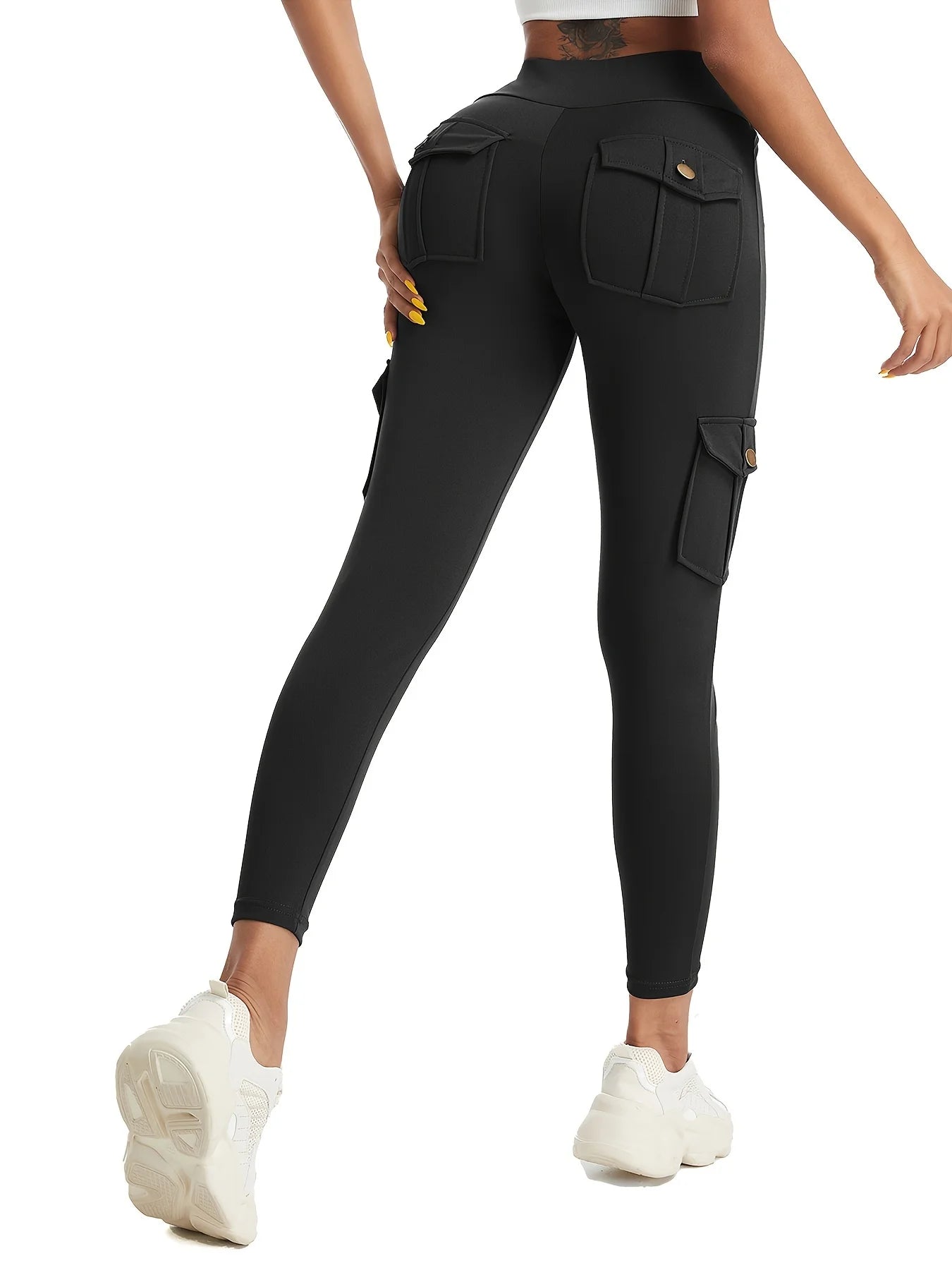 Women Pockets Gym Leggings Skinny Stretch