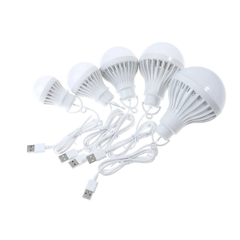 LED Lantern Portable Camping Lamp Mini Bulb USB Power 3W 5W 7W 9W 12W