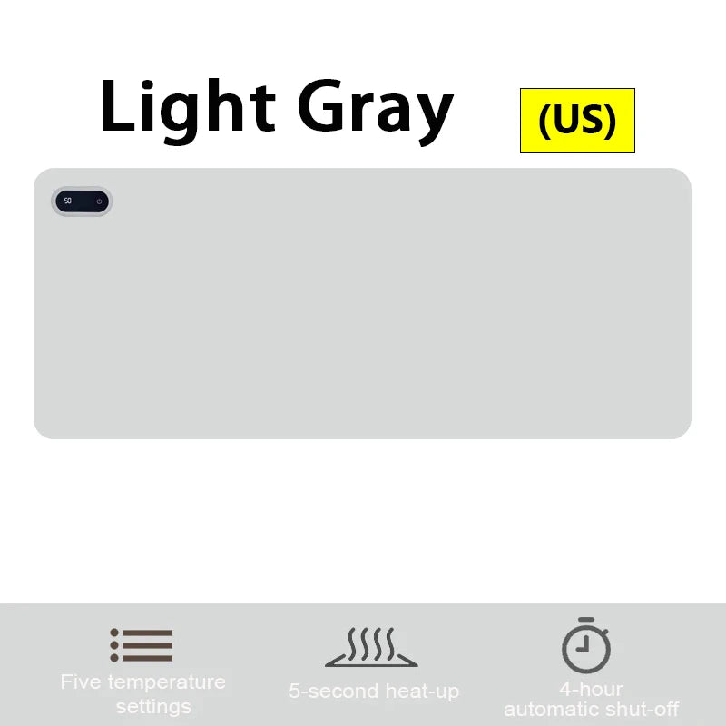 Warm Desk Pad Desk Hand Warmer Touch Control 5 Heating Grade Hand Heating Pad Desk Mousepad Fast Heating For Computer Keyboard