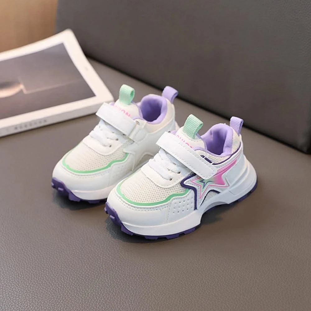 Kid's sports shoes for small and medium-sized children spring and autumn boys' sports shoes girls' mesh breathable running shoes