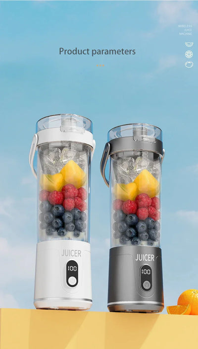 Portable Blender 600ML Electric USB Rechargeable Juicer for Smoothies Fruits Personal Mini Juicer for Travel Outdoor Fitness