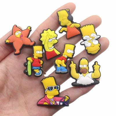 Single Sale 1pcs Cartoon Funny Shoe Charms PVC Accessories DIY Shoe Decoration For Clog Sandal Kids X-mas Gifts