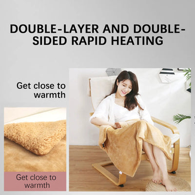 Heated Blanket Portable Electric USB Heated Throw Blanket Soft Flannel Winter Laps Blanket for Office/Desk