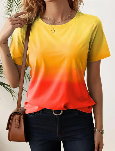 Women's T-Shirts 3d Gradient Print