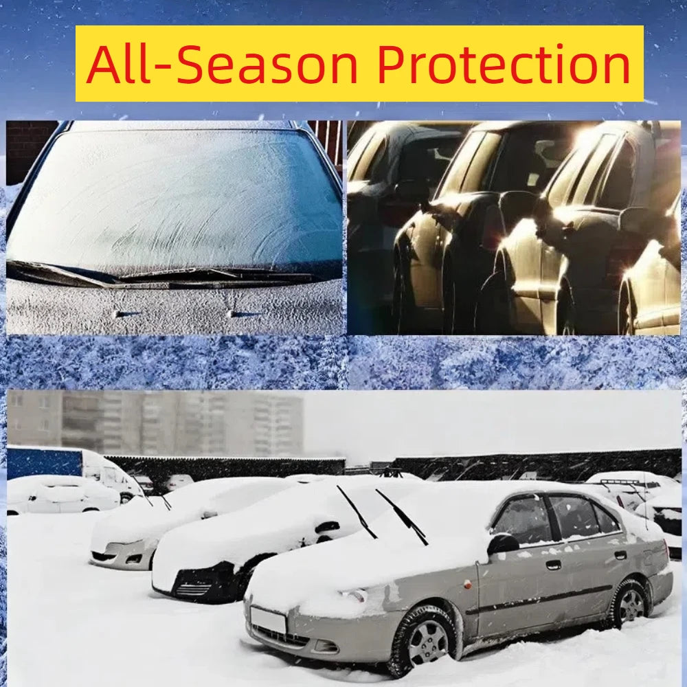 Magnetic Snow Shield for Cars - Heavy Duty Windshield Cover, Frost Protection & All-Season Sunshade | Universal Fit,Easy Install
