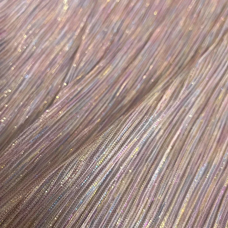 Soft Tulle Pleated Fabric Bark Wrinkle Texture By The Meter for Wedding Decoration Clothes Sewing Anti-wrinkle Cloth Glossy Gray