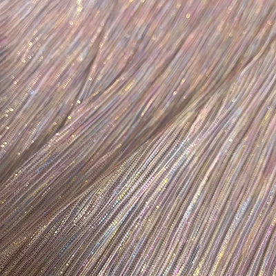 Soft Tulle Pleated Fabric Bark Wrinkle Texture By The Meter for Wedding Decoration Clothes Sewing Anti-wrinkle Cloth Glossy Gray