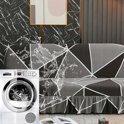 1/2/3Seater Sofa Bed Cover with Elastic Printing Seat Cover Armless Sofa Bed Cover Sofa Covers for Living Room Home Decor