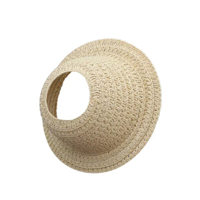 Labubu open top straw hat, party clothing accessories, rustic style Labubu baby clothes decoration accessories (hat only)