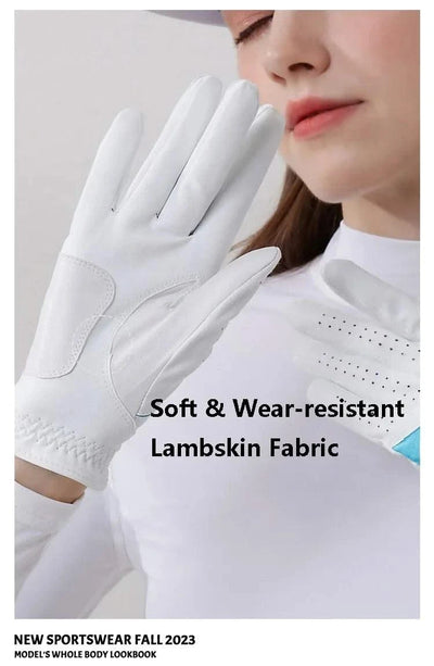 Golfist 1 Pair Golf Gloves For Women Left Hand Right Hand Gloves Ladies Breathable Soft Leather Mittens Anti Slip Sports Aids