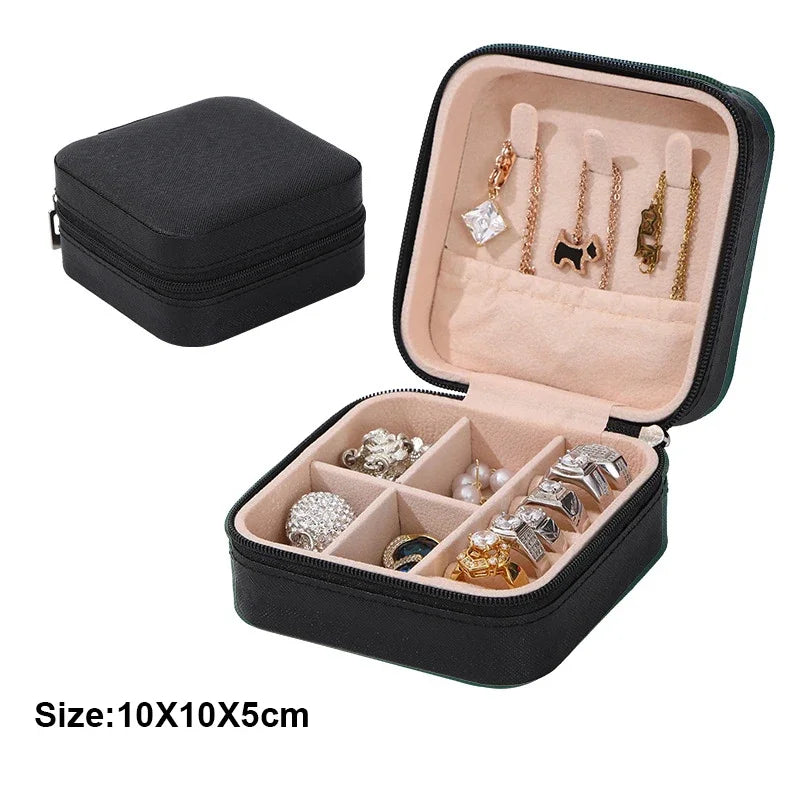 Travel Jewelry Case Mini Portable Jewelry Travel Boxes Small Jewelry Organizer for Rings Earrings Pendants