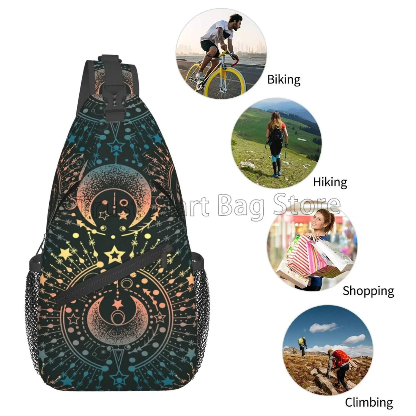 Star Sling Bag Travel Sling Backpack Women