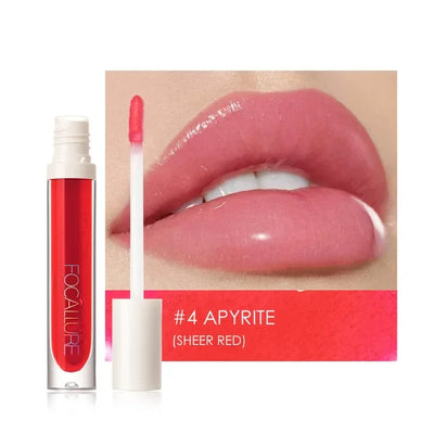 FOCALLURE PLUMPMAX Nourise Lip Glow Dewy Glossy Lip Care High Shine Not Sticky Refreshing Shimmer Lip Gloss Lips Makeup