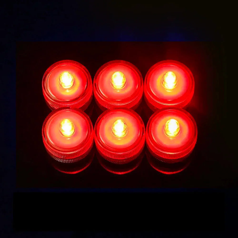 1 Pack Submersible LED Lights Waterproof Small Tealight Flameless Submersible Lights for Decor Vase Pool Pond Halloween Lantern