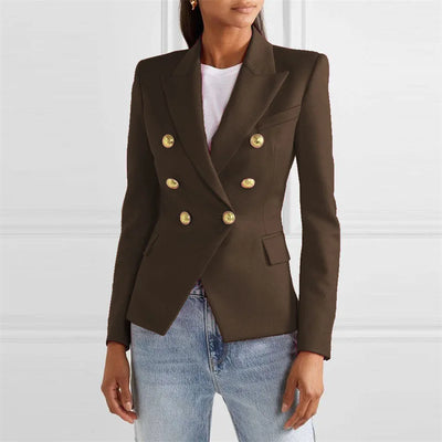 Spring and Autumn New Blazers for Women Clothing Autumn and Winter Solid Color Fashion Casual Suit Slim Blazers Women