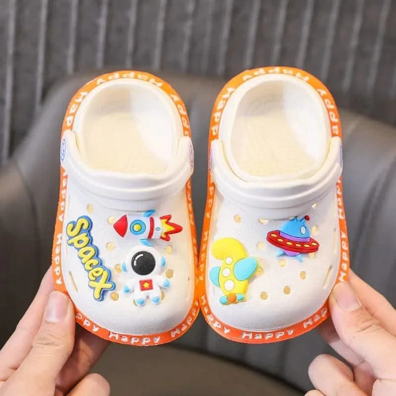 Anti-Skid Cartoon DIY Design Hole Soft Shoes | Baby | Kids Sandals | Children's Shoes | Slippers | Sandy Beach Slip-On Shoes For Toddlers
