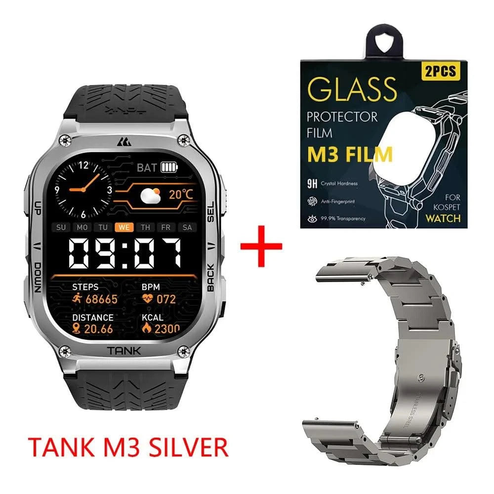 2024 Original TICWRIS TANK M3 Smartwatches For Men Smart Watch Women 480mAh AMOLED AOD Waterproof Fitness Electronic Watches