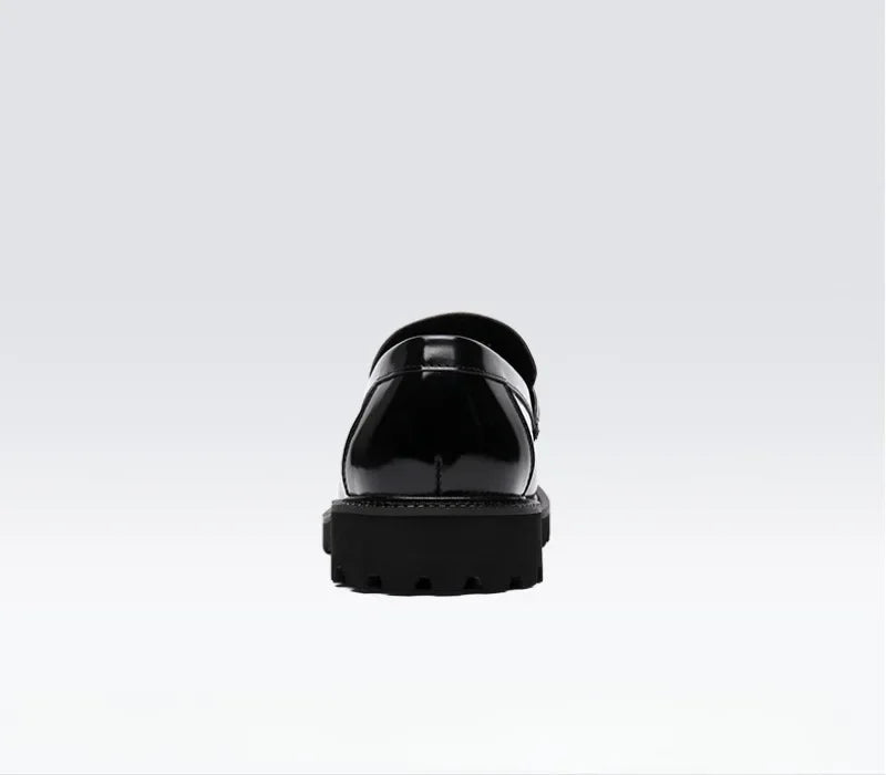 Men's Dress Leather Shoes Horse Street Buckle High Quality Men's Oxford Shoes Wedding Party Office Formal Shoe Large Size 38-48