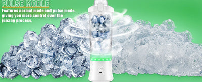 Portable Blender for Smoothies Shakes Juice Personal Small Mini Glass Mixer USB Rechargeable Electric Handheld Watter Bottle