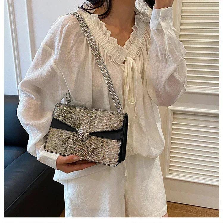Designer messenger bag for women high-quality leather elegant shoulder classic handbag fashionable