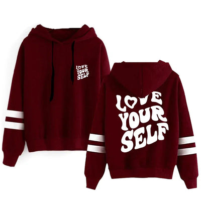 Hooded Sweatshirts Print Versatile Pullovers Daily Jogging Casual Sports Hoodies Women