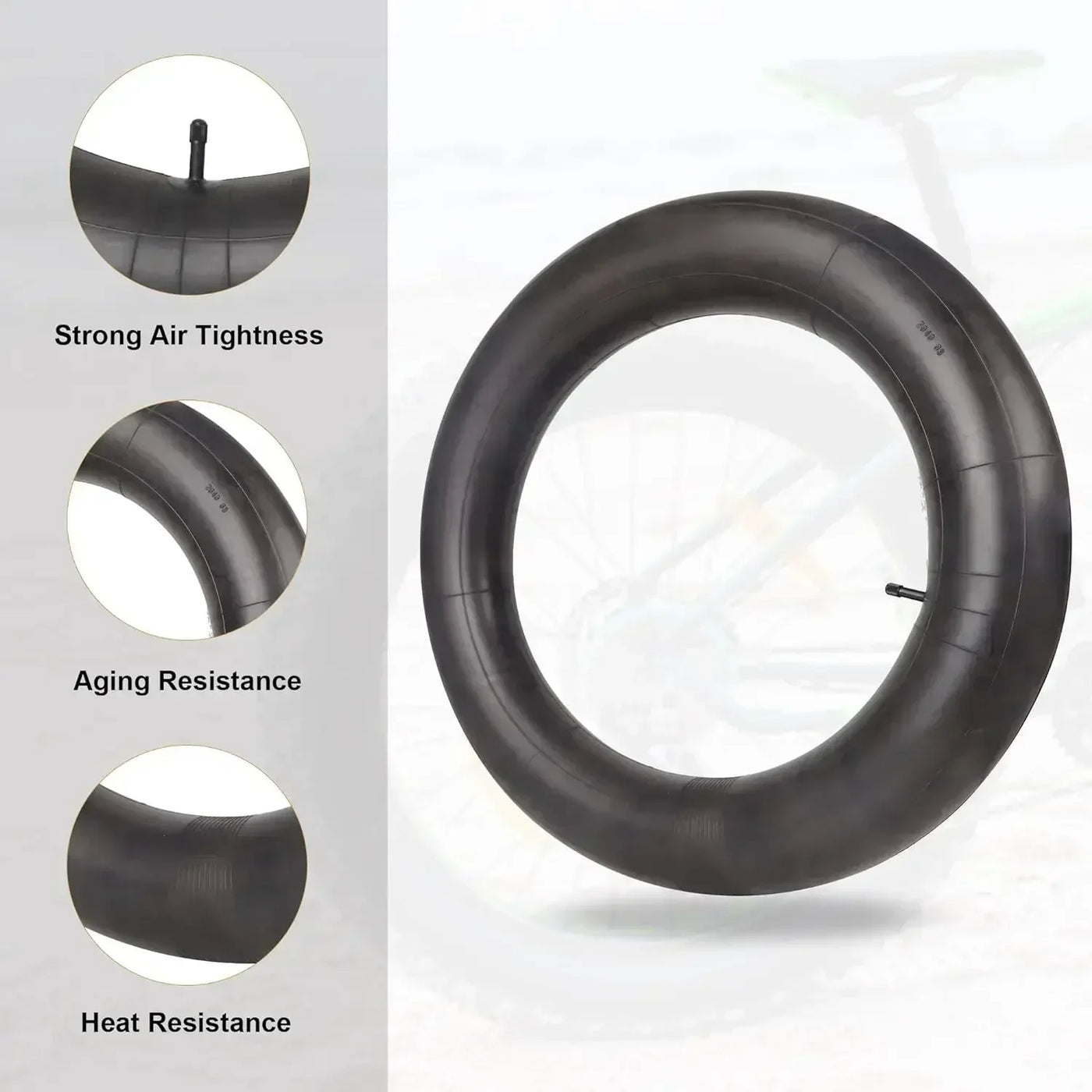 1PC Fat Bicycle Tube 20x4.0 Bike Inner Tube For Snowmobiles Bicycles ATVs Black Tyre