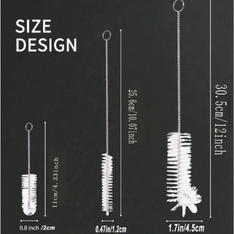 Bottle Cleaning Brushes Kitchen Nylon Multifunction Clean Brush Set Tattoo Equipment Pipeline Cleaning Tools