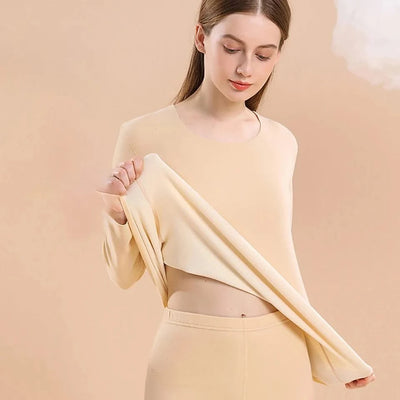 Women's Thermal Underwear Set First Base Layer Long Johns Fleece Lined Undershirt For Winter Cold Weather Thermal Clothing