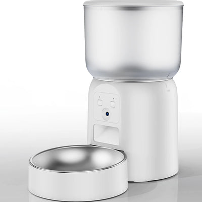 3L large capacity pet feeder, equipped with high-definition camera and stainless steel food bowl, with application
