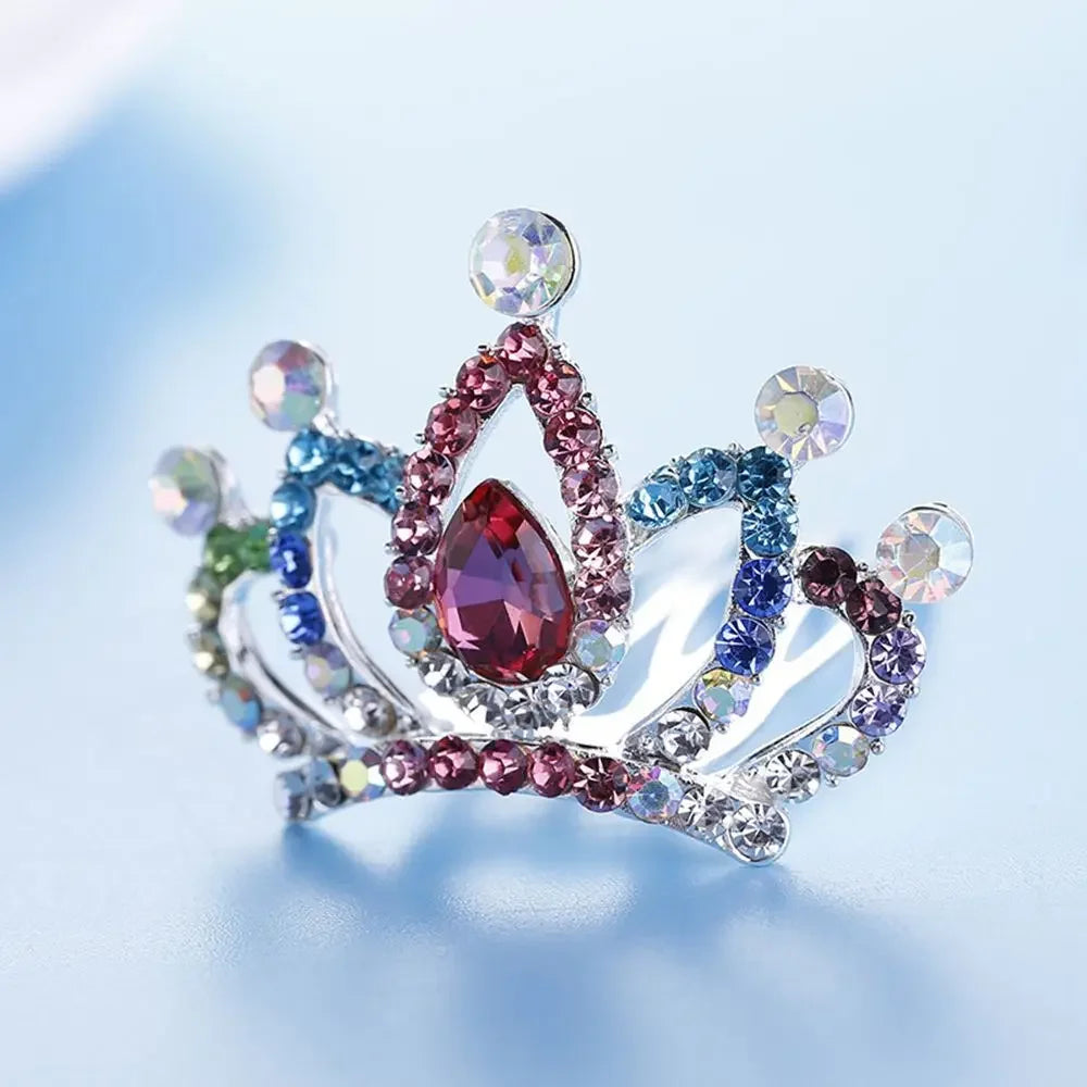 Fashion Women Mini Hairpin Hairclip Headpieces Princess Hair Jewelry Tiara Crown Hair Comb Crystal Rhinestone Flower