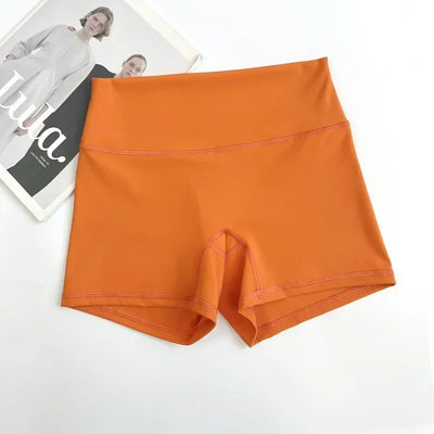 Women Sports Biker Shorts Women Naked Feeling High Waist Yoga Shorts Push Up Fitness Leggings Tummy Control Yoga Slim Shorts🩳👍