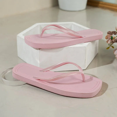 Summer Women Flip Flops casual solid color comfortable non-slip lightweight indoor outdoor beach square head EVA flat sandals