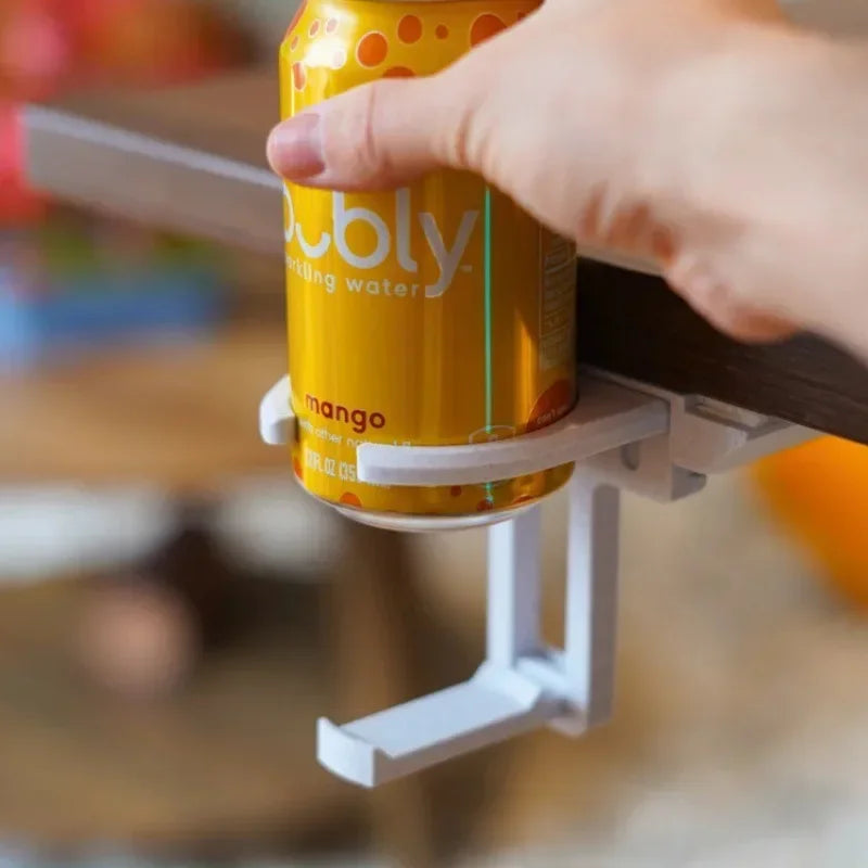 Fold Out Desk Cupholder Is A Foldable Cup Holder with A Claw Style Retractable Beverage Rack Home Organizer Полочка Настенная