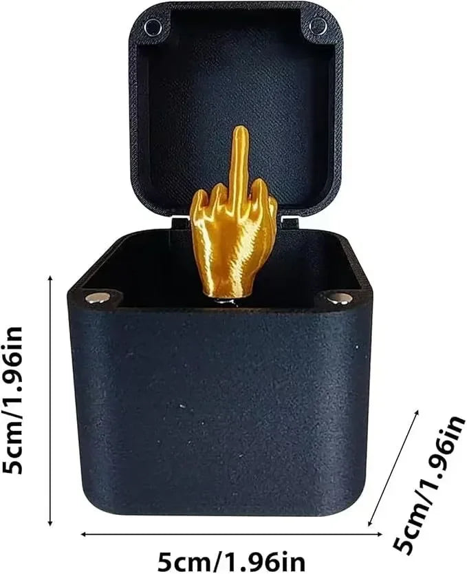 Desk Decoration Christmas Supplies Fun Gag Gifts Surprise Gift Box Toys Middle Finger in the Box Accessories Crafts Decor