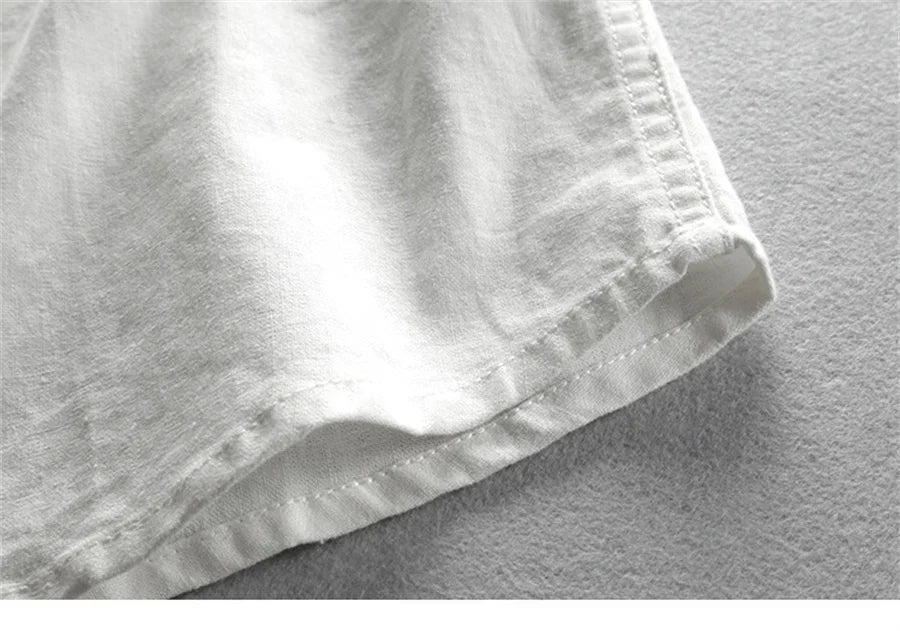 Plus Size 6XL 7XL Men's Casual Cotton Linen Shirt Formal Retro Long Sleeve Soft Loose Shirts Male Oversized Clothing Shirts Tops