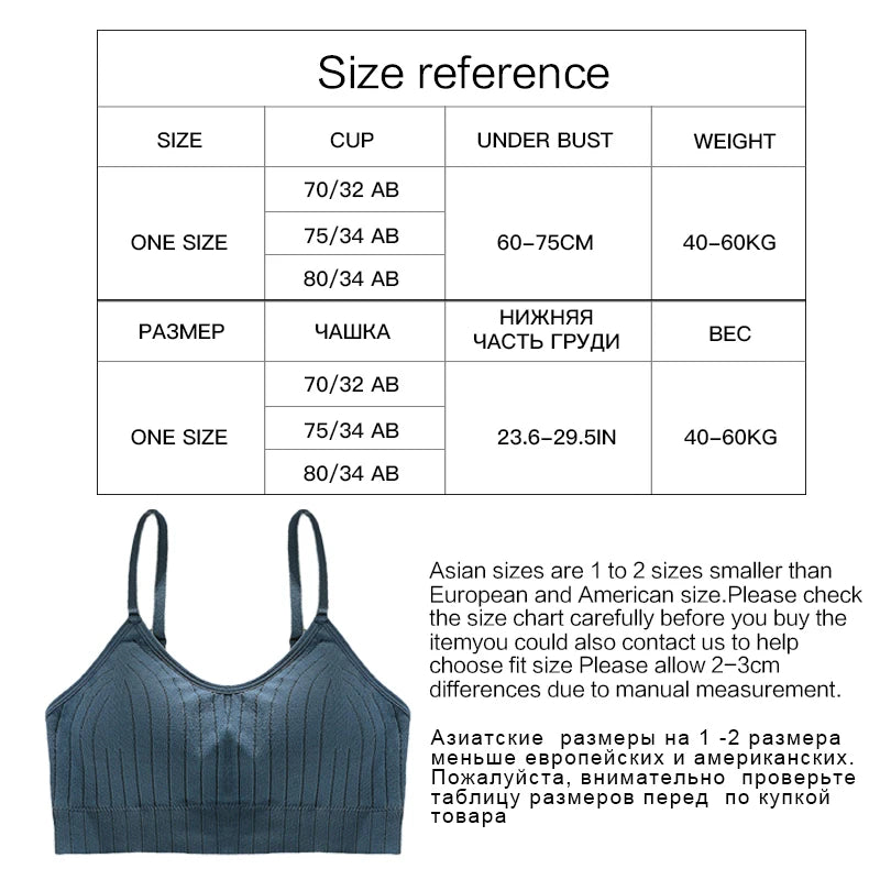 Women Seamless Sports Crop Top Sexy Bra Female Bralette Sleeveless Camis Crochet Tank Underwear Summer Lingerie Tube Tops