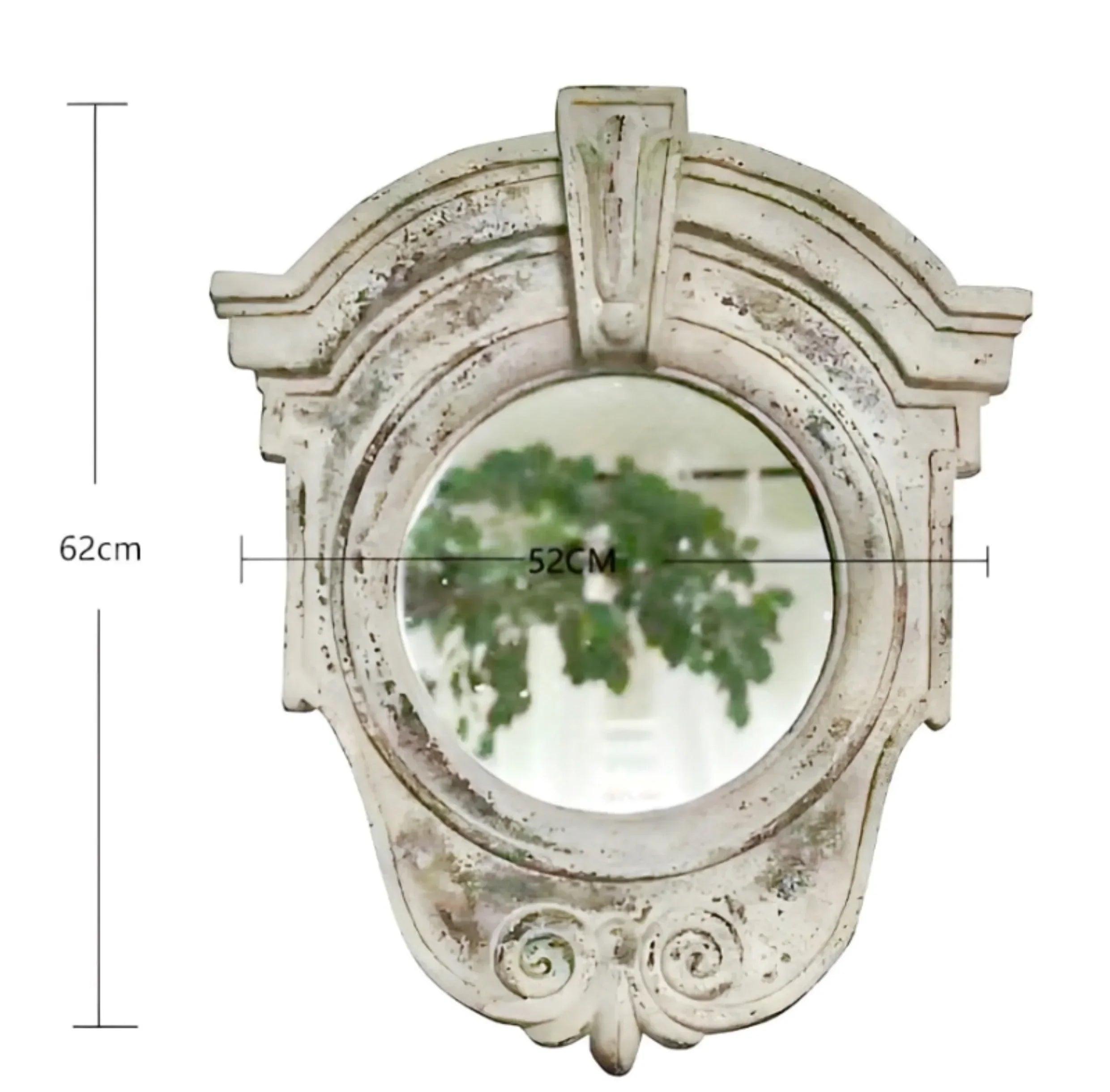 Wall-mounted garden mirror outdoor courtyard decor for balcony rustproof background wall creative homestay decoration