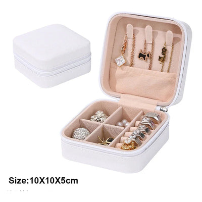 Travel Jewelry Case Mini Portable Jewelry Travel Boxes Small Jewelry Organizer for Rings Earrings Pendants